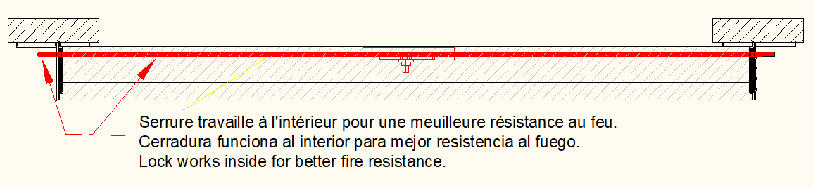 Trappe coupe-feu - coupe 